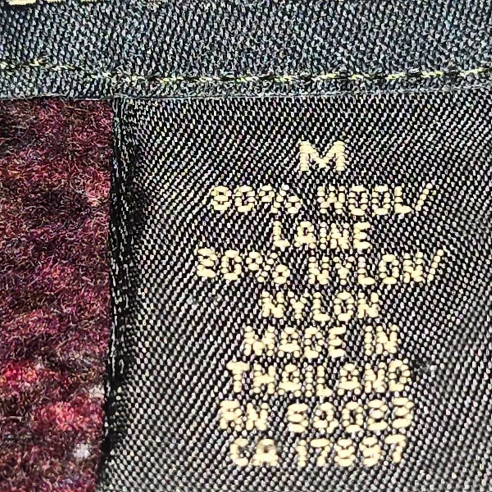 Vtg Banana Republic Women M Marled Wool‎ Ribbed Sweater Mock Neck Y2K Burgundy